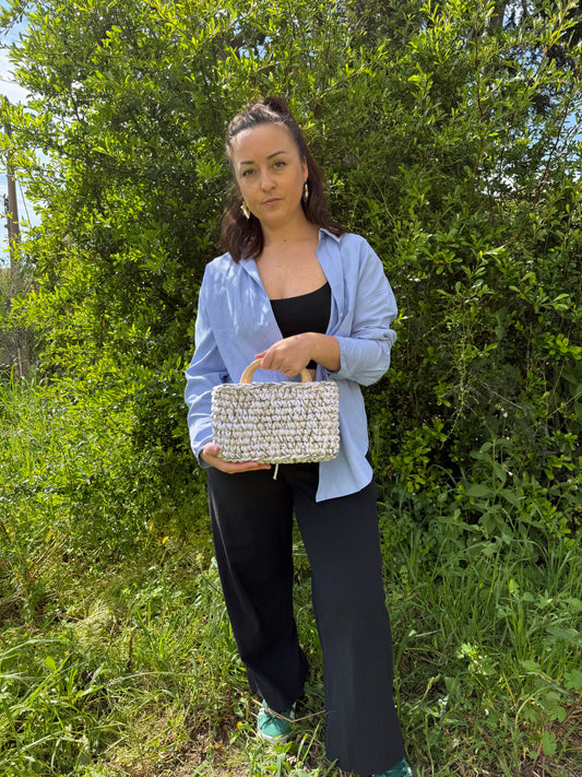 Sac Alba avec anse en bois