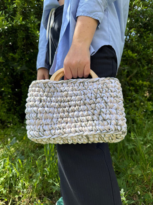 Sac Alba avec anse en bois