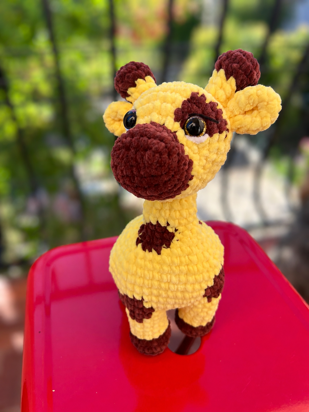 Girafe en crochet - décoration chambre