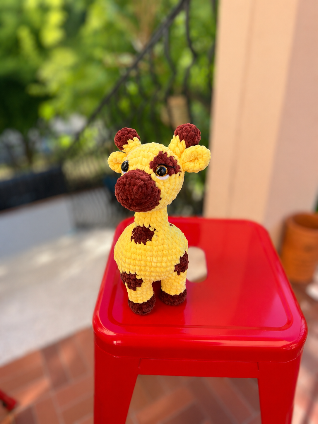 Girafe en crochet - décoration chambre